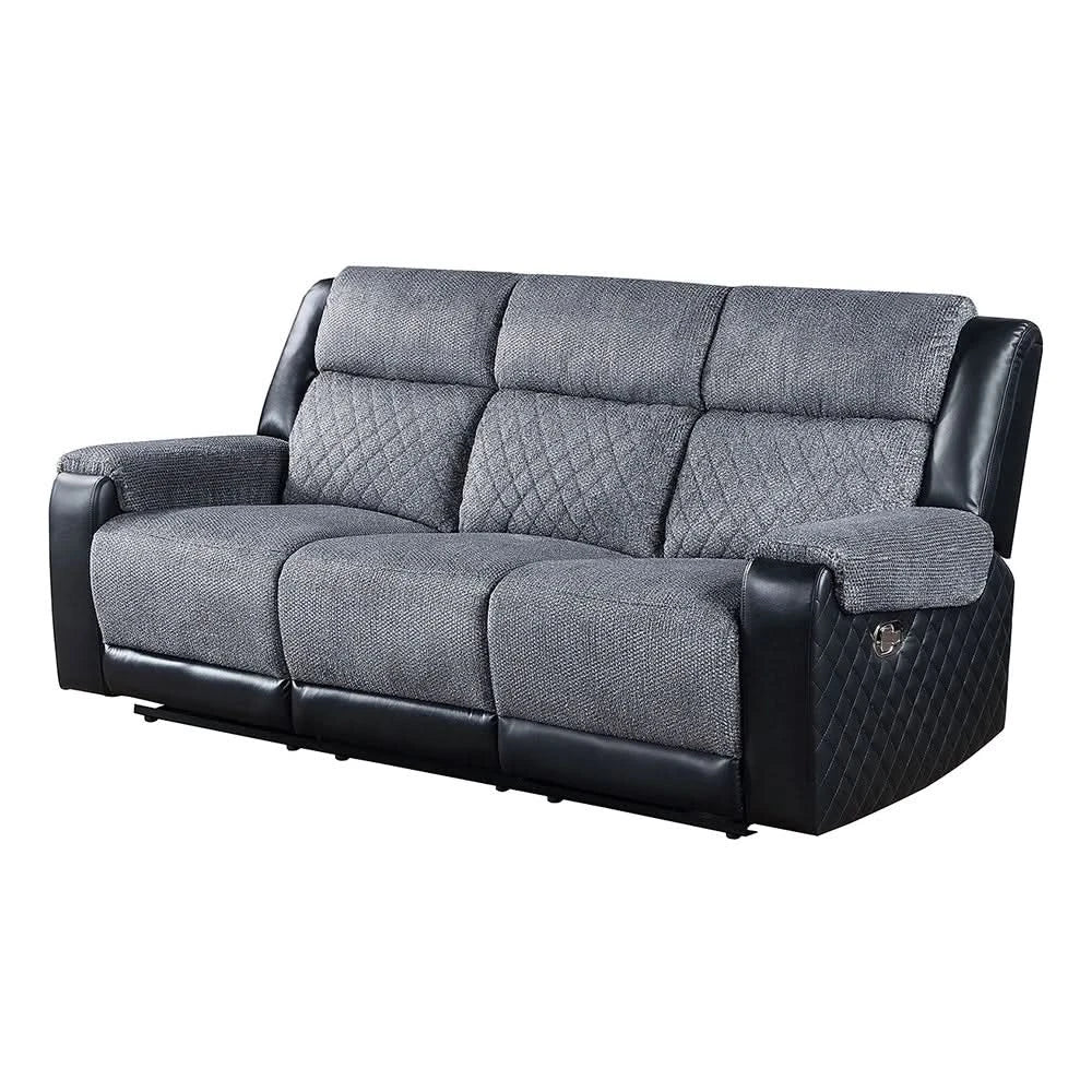 Tyler Dark Grey Power Sofa and Loveseat Set with LED Lighting and Immersive Sound Speakers