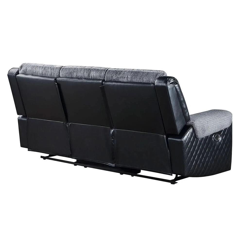Tyler Dark Grey Power Sofa and Loveseat Set with LED Lighting and Immersive Sound Speakers