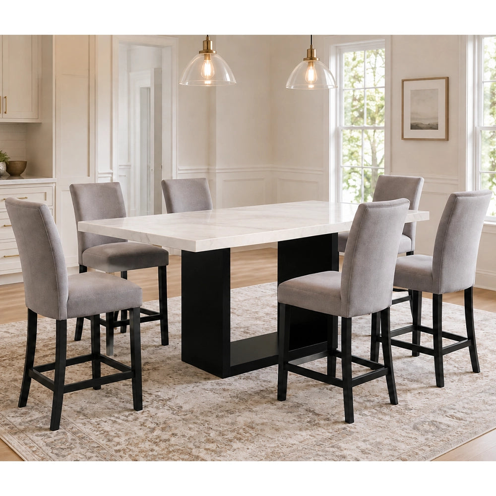 Valerie Grey Upholstered Counter Height Dining Chair